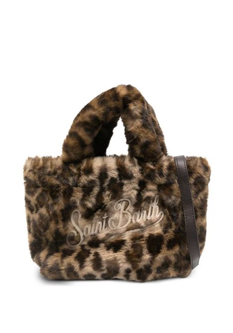 Borsa Mini in pelliccia SAINT BARTH | VAMI021 VANITY MINI SOFT FUR00291I LEOPARD 1910 EMB